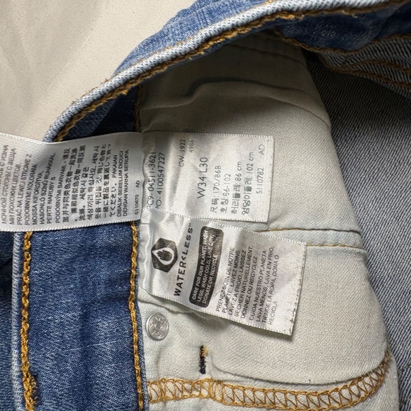 Levi's 511 Athletic Skinny Jeans Men Dark Blue Size 34x30 Zip Cotton Blend Solid - Picture 9 of 9